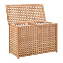 Laundry Bin 67 Cm Solid Walnut Wood