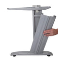Set Of 2 Express Workstation Legs 560Mm D X 60Mm W X 705Mm H Silver