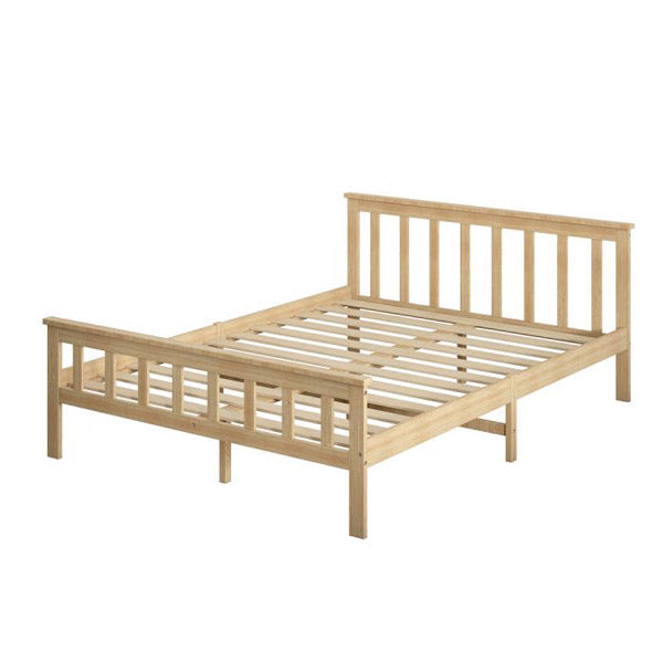 Wooden Bed Frame Double Size Mattress Base Solid Timber Pine Wood