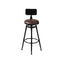 Industrial Bar Stool Kitchen Stool Pu Leather Swivel Chair