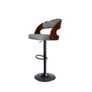 Bar Stools Kitchen Gas Lift Wooden Beech Stool Chair Swivel Grey