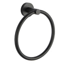 Bathroom Hand Towel Ring Holder Hanger Wall Mounted Round Black