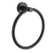 Bathroom Hand Towel Ring Holder Hanger Wall Mounted Round Black