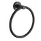 Pin Lever Round Black Hand Towel Ring Wall Mounted