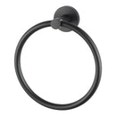 Pin Lever Round Black Hand Towel Ring Wall Mounted