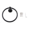 Bathroom Hand Towel Ring Holder Hanger Wall Mounted Round Black