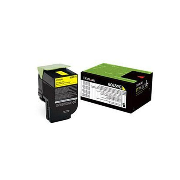 Lexmark 808Sye Yellow Standard Yield Toner Cartridge Corporate
