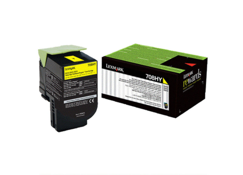 Lexmark 708Hye Yellow High Yield Corporate Toner Cartridge 3K