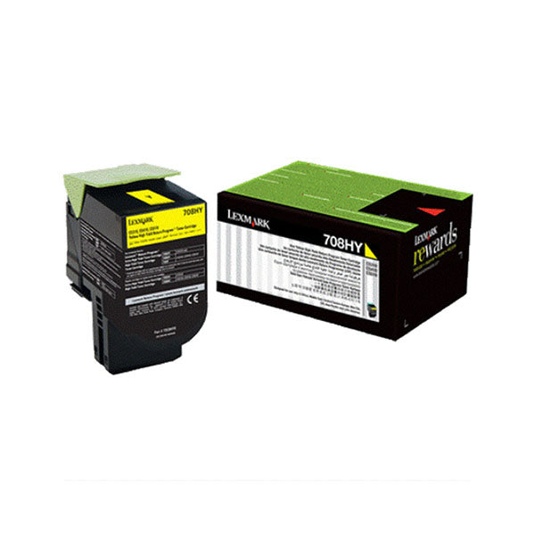 Lexmark 708Xye Yellow Extra High Yield Corporate Toner Cartridge