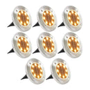 Solar Ground Lights 8 Pcs Led Lights