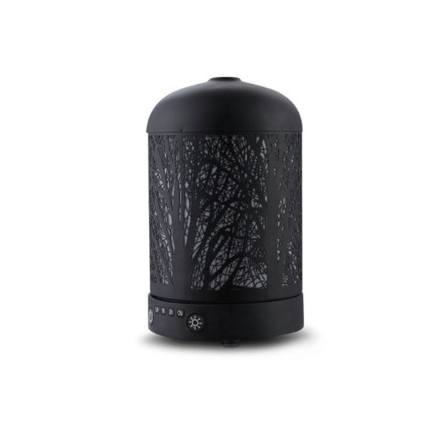 Aroma Diffuser LED Night Light Black Forrest Pattern 160ml