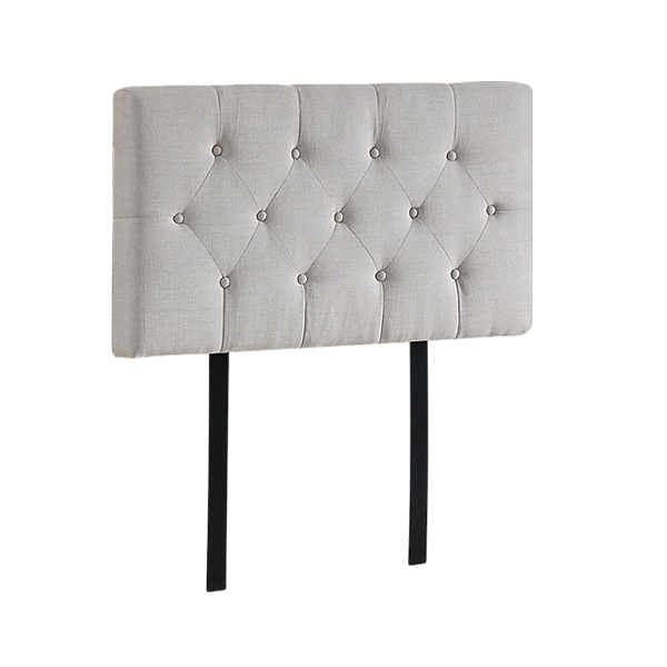 Fabric Headboard Beige Single