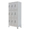 Locker Cabinet With 9 Compartments Steel 90X45X180 Cm Grey