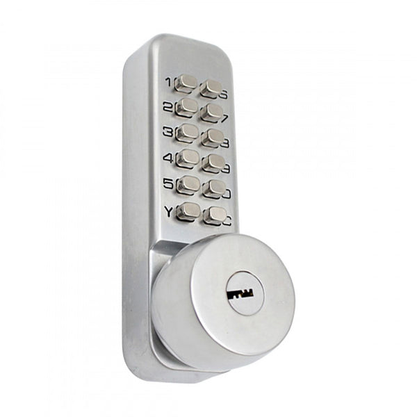 Push Button Digital Mechanical Combination Security Door Lock Chrome