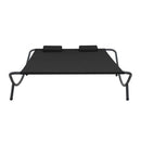 Outdoor Lounge Bed Fabric Black