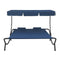 Outdoor Lounge Bed With Canopy And Pillows Blue
