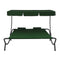 Outdoor Lounge Bed With Canopy And Pillows 200X173X135 Cm
