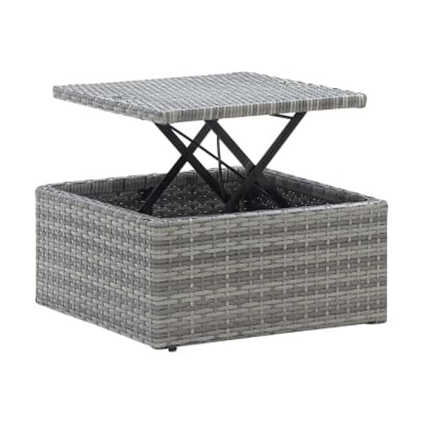 Garden Lounge Bed With Roof Mixed Grey 200X60X124 Cm Poly Rattan