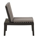 Garden Lounge Chair With Cushion Plastic Grey