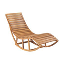 Rocking Sunlounger Solid Teak Wood
