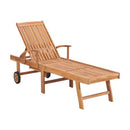 Sun Lounger Solid Teak Wood