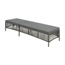 Sun Lounger With Cushion Poly Rattan Grey