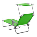 Sun Lounger With Canopy Steel