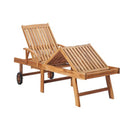 Sun Lounger Solid Teak Wood