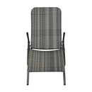 Folding Sun Lounger Poly Rattan Grey