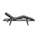Sun Lounger Grey With Cushion Poly Rattan