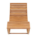 Rocking Sunlounger Solid Teak Wood