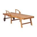 Sun Lounger Solid Teak Wood