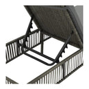 Sun Lounger With Cushion Poly Rattan Grey