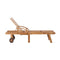 Sun Lounger With Table Solid Teak Wood