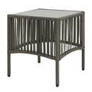 Sunloungers 2 Pcs With Table Poly Rattan Grey