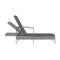 Sun Lounger With Armrests Poly Rattan Grey