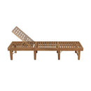 Folding Sun Lounger Solid Acacia Wood