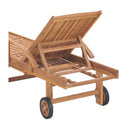 Sun Lounger Solid Teak Wood