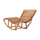 Rocking Sunlounger Solid Teak Wood