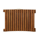 Folding Sun Lounger With Cushion Solid Acacia Wood