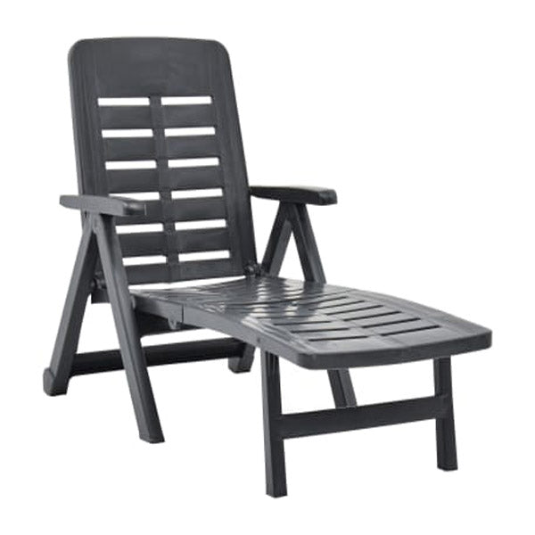 Folding Sun Lounger 72X189X96 Cm Plastic
