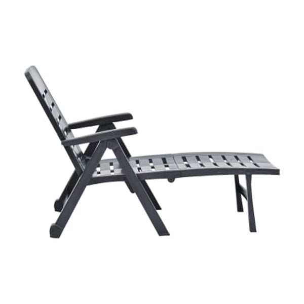 Folding Sun Lounger 72X189X96 Cm Plastic