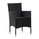4 Piece Garden Lounge Set Glass Top With Cushions Poly Rattan