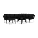 8 Piece Garden Lounge Set With Cushions Black Pvc