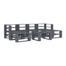 7 Piece Garden Pallet Lounge Set Wood Grey