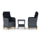 3 Piece Garden Lounge Set With Black Cushions Poly Rattan Dark Grey