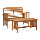 2 Piece Garden Lounge Set Solid Acacia Wood