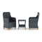 3 Piece Garden Lounge Set With Black Cushion Poly Rattan Dark Grey