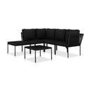 6 Piece Garden Lounge Set With Cushions Pvc Black