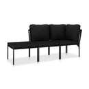 3 Piece Garden Lounge Set With Cushions Pvc Black